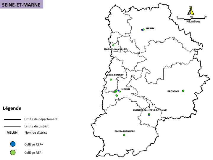 Collèges REP et REP+ de Seine et Marne